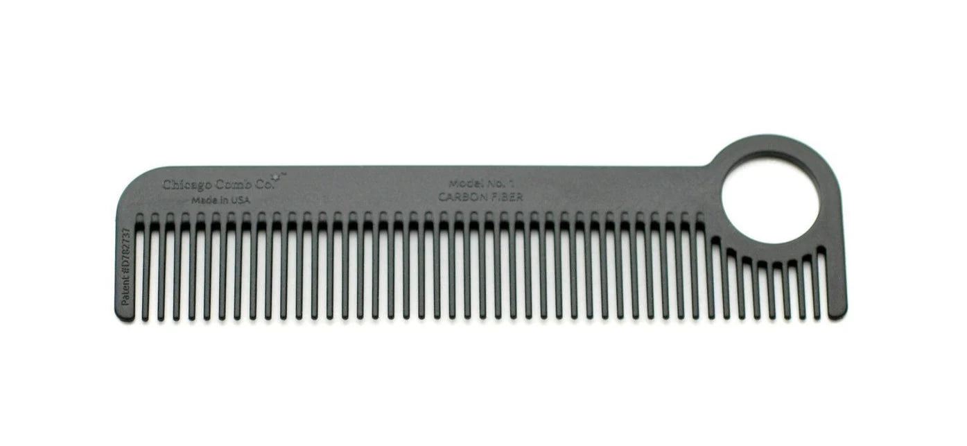 Chicago Comb Model No. 1 Carbon Fiber Comb