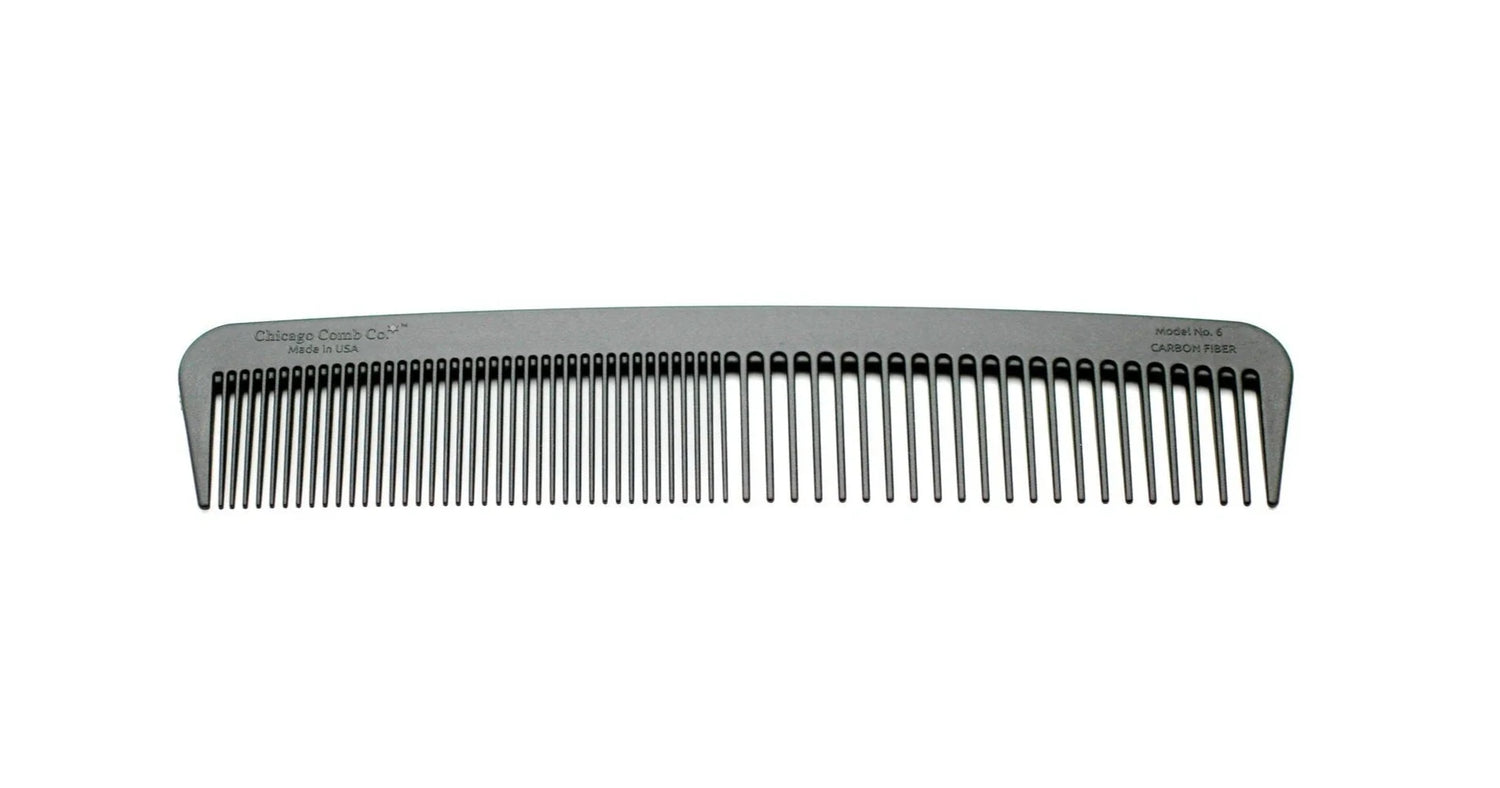 Chicago Comb Model No. 6 Carbon Fiber Comb