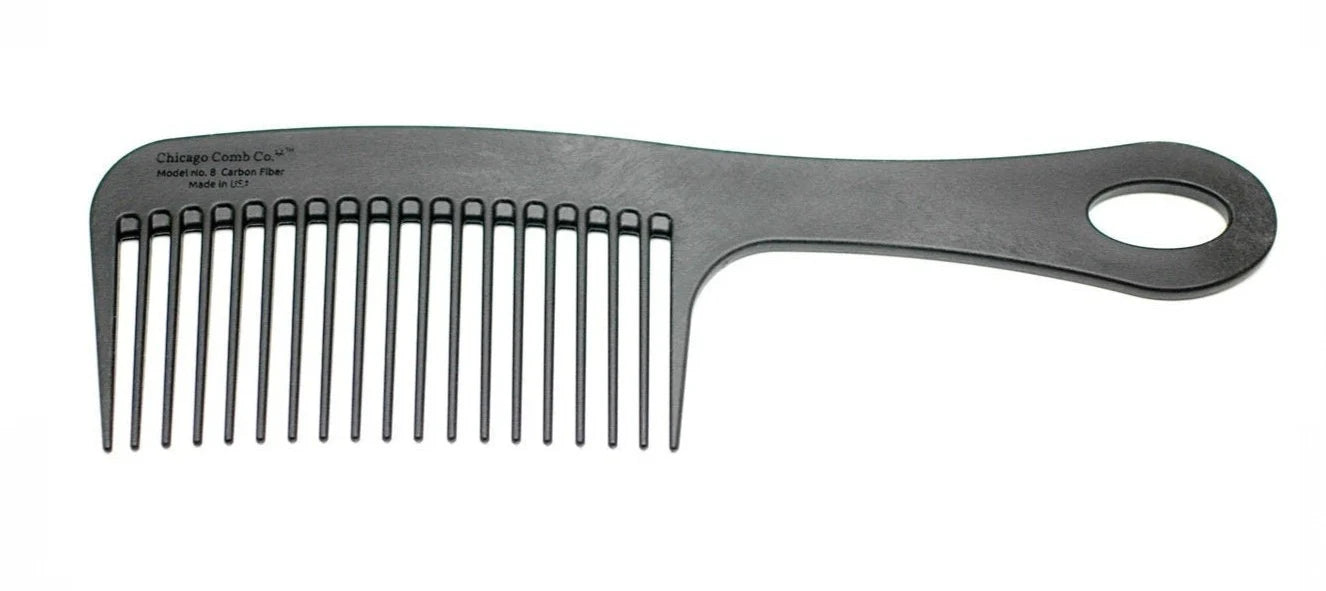 Chicago Comb Model No. 8 Carbon Fiber Comb