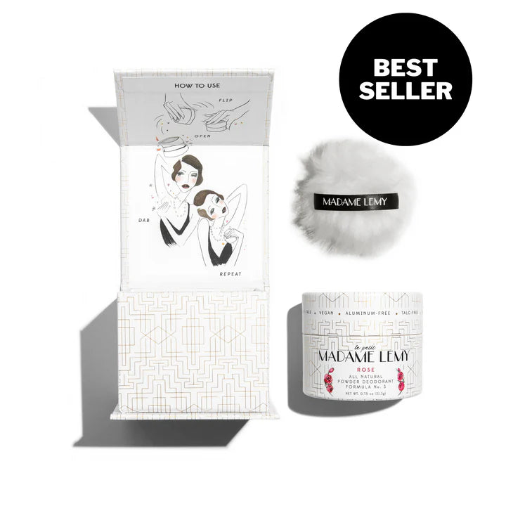 Madame Lemy All Natural Deodorant & Body Powder Rose